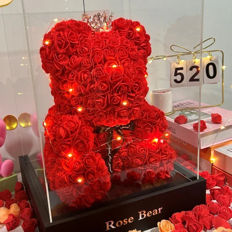 Das perfekte Geschenk für die Ewigkeit Teddyfigur aus Rosen