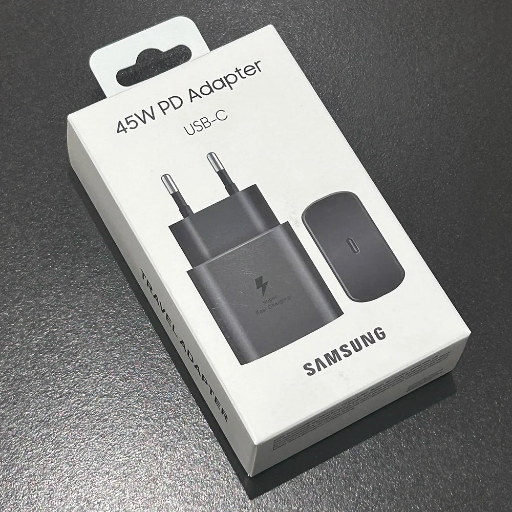 45W Super Fast Charger USB-C – Schnellladegerät mit EU-Stecker & 5A Kabel für Samsung Galaxy
