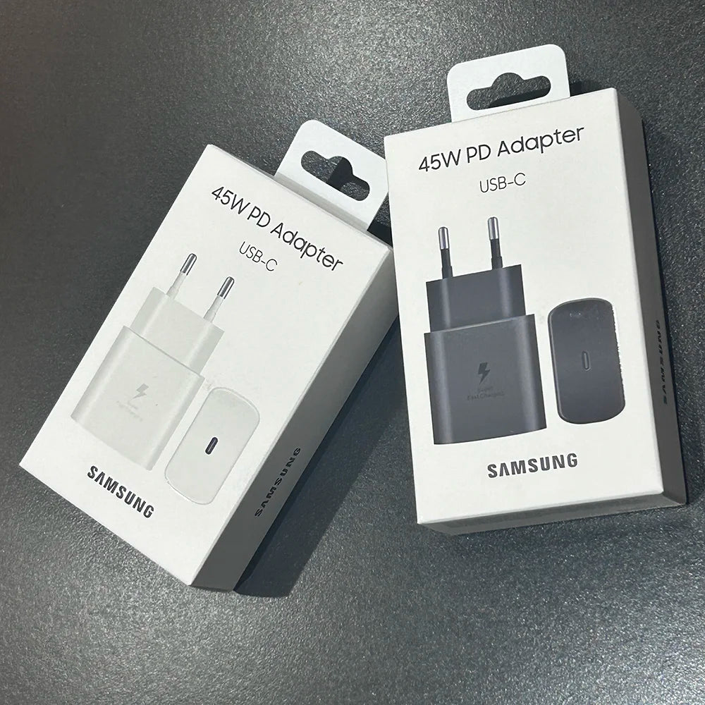 45W Super Fast Charger USB-C – Schnellladegerät mit EU-Stecker & 5A Kabel für Samsung Galaxy