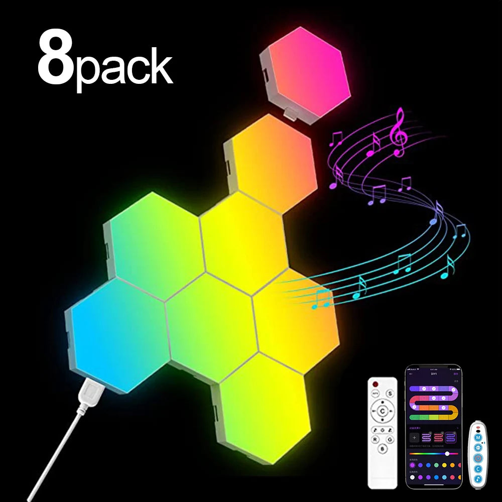 RGB Hexagon wandlampe